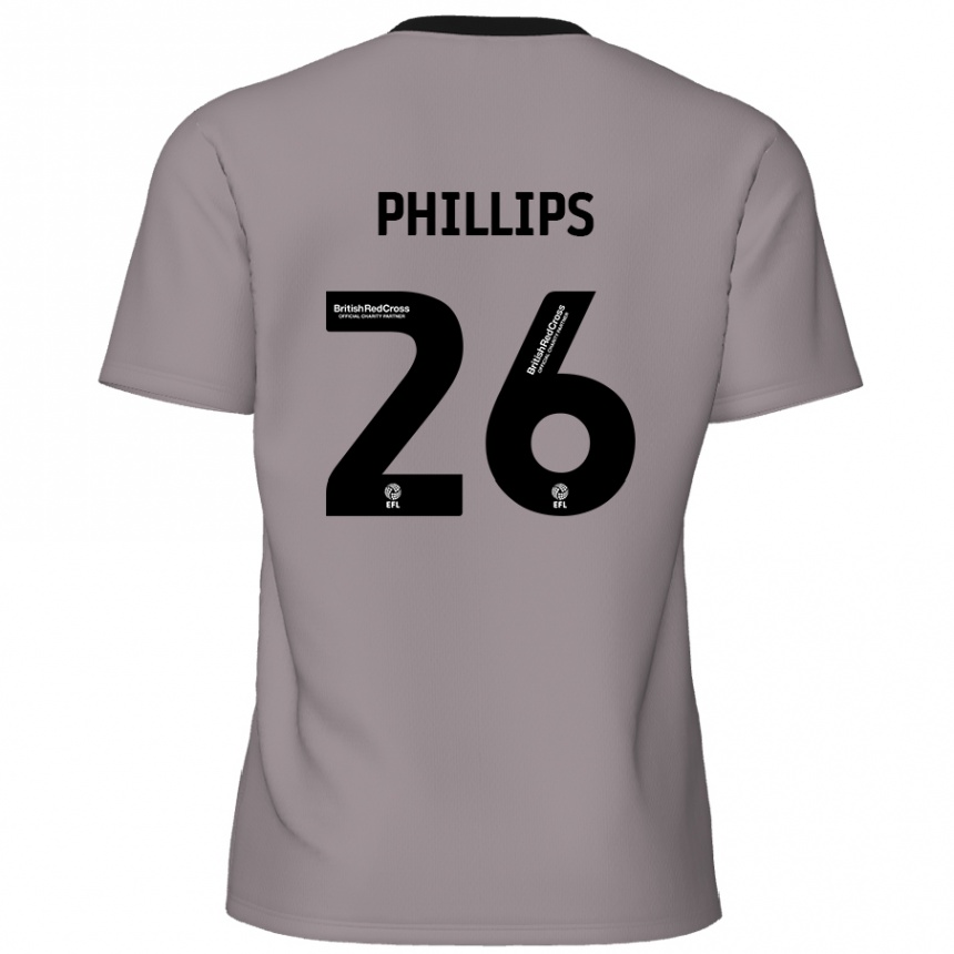 גברים כדורגל Noah Phillips #26 אָפוֹר הרחק ג'רזי 2024/25
