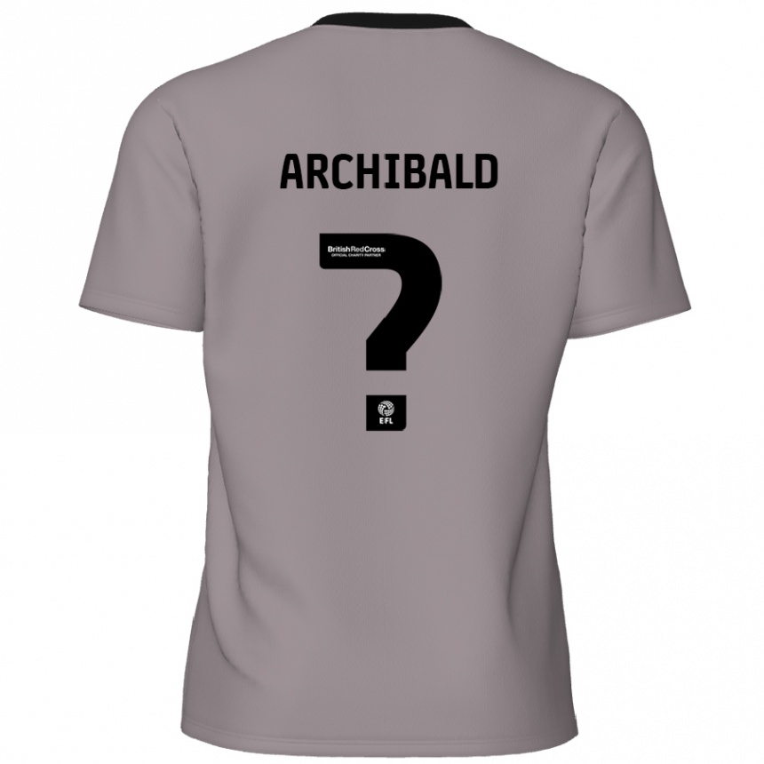 גברים כדורגל Aaron Archibald #0 אָפוֹר הרחק ג'רזי 2024/25