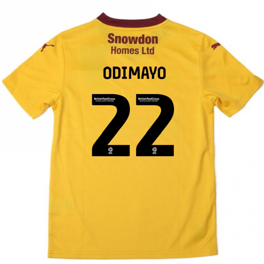 גברים כדורגל Akin Odimayo #22 כתום בורדו הרחק ג'רזי 2024/25