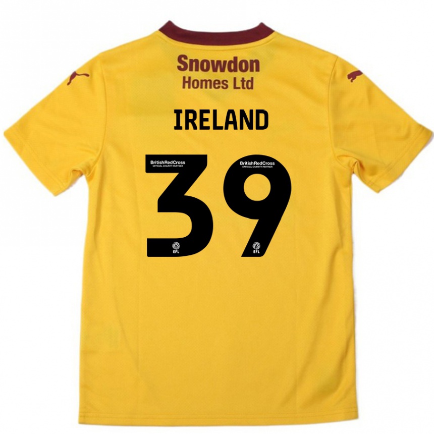 גברים כדורגל Matthew Ireland #39 כתום בורדו הרחק ג'רזי 2024/25