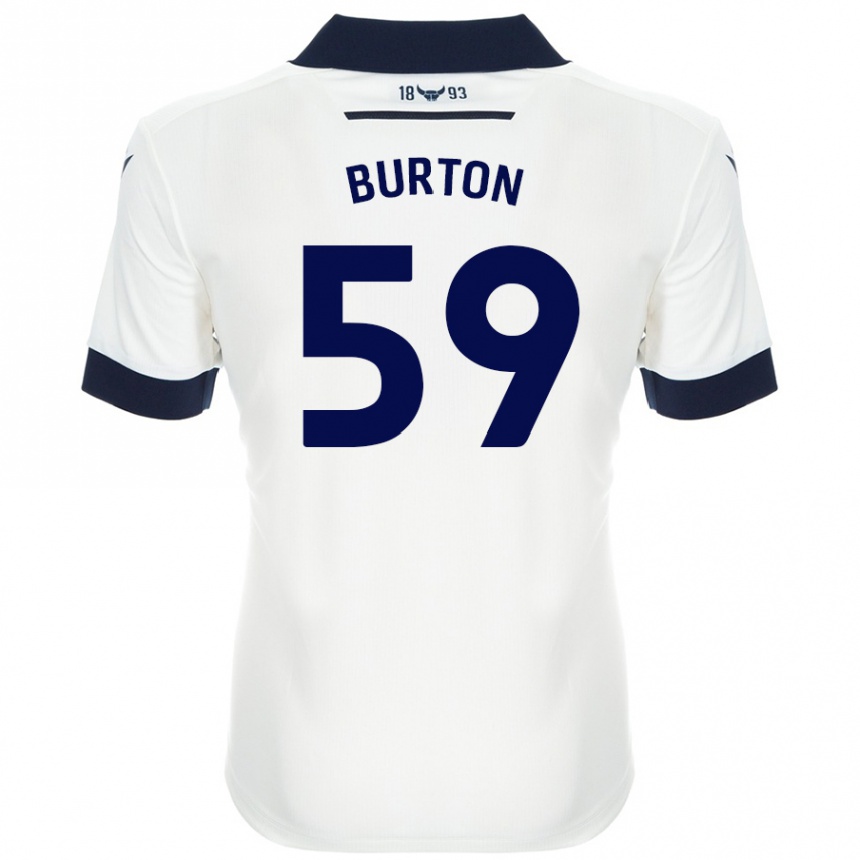 גברים כדורגל Kasway Burton #59 כחול נייבי לבן הרחק ג'רזי 2024/25