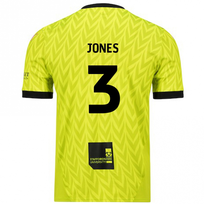 גברים כדורגל Dan Jones #3 ירוק פלורסנט הרחק ג'רזי 2024/25