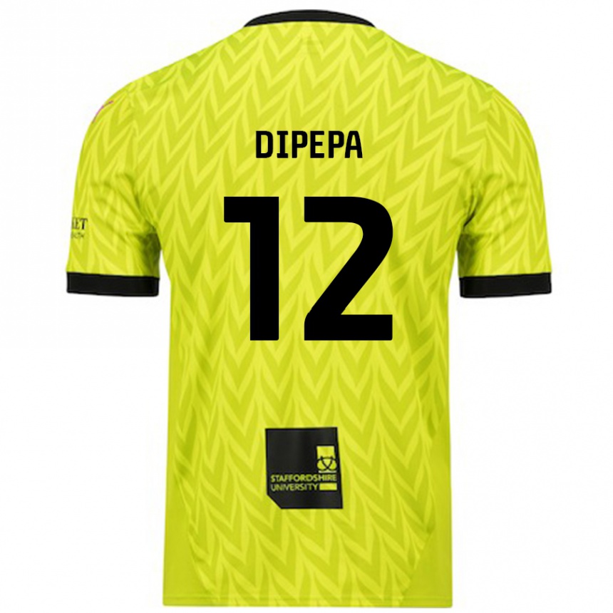 גברים כדורגל Baylee Dipepa #12 ירוק פלורסנט הרחק ג'רזי 2024/25