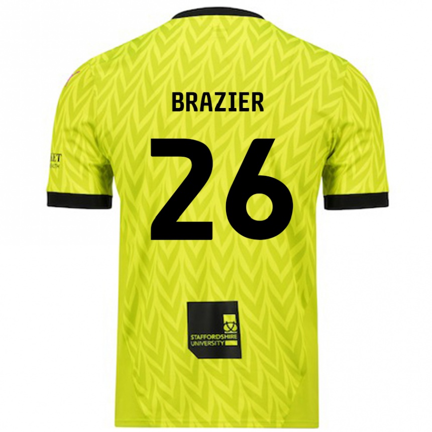 גברים כדורגל Liam Brazier #26 ירוק פלורסנט הרחק ג'רזי 2024/25