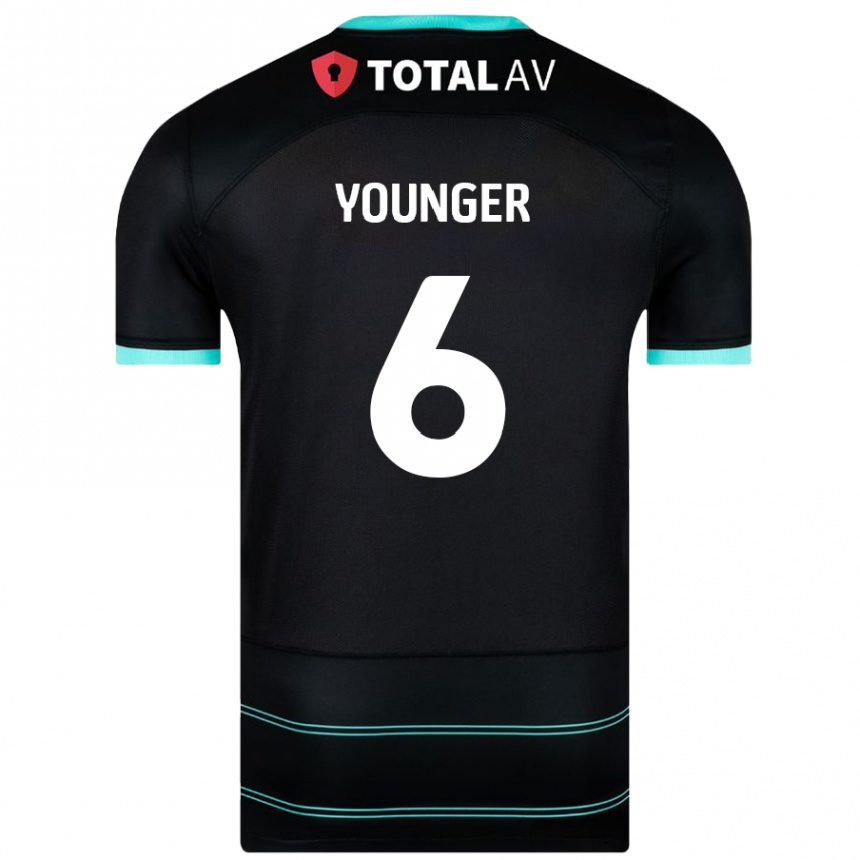 גברים כדורגל Jazz Younger #6 שָׁחוֹר הרחק ג'רזי 2024/25