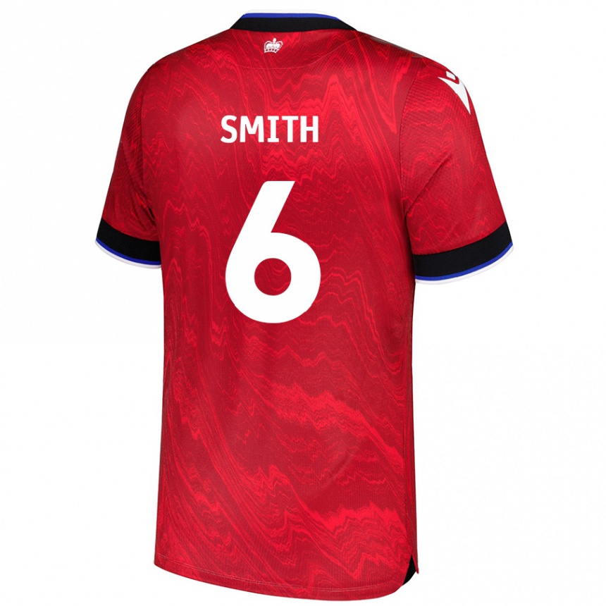 גברים כדורגל Caitlin Smith #6 אדום שחור הרחק ג'רזי 2024/25