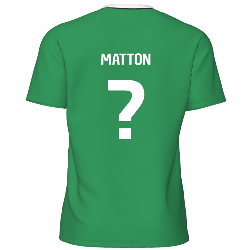 גברים כדורגל Jack Matton #0 פסים ירוקים לבנים הרחק ג'רזי 2024/25