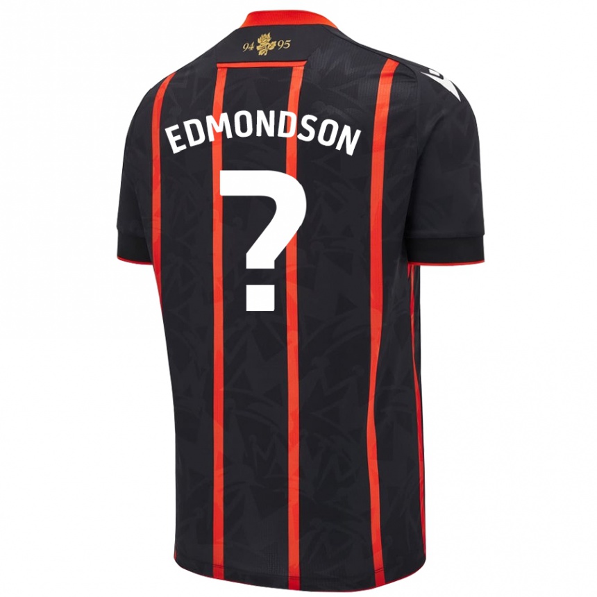 גברים כדורגל Stephen Edmondson #0 שחור אדום הרחק ג'רזי 2024/25