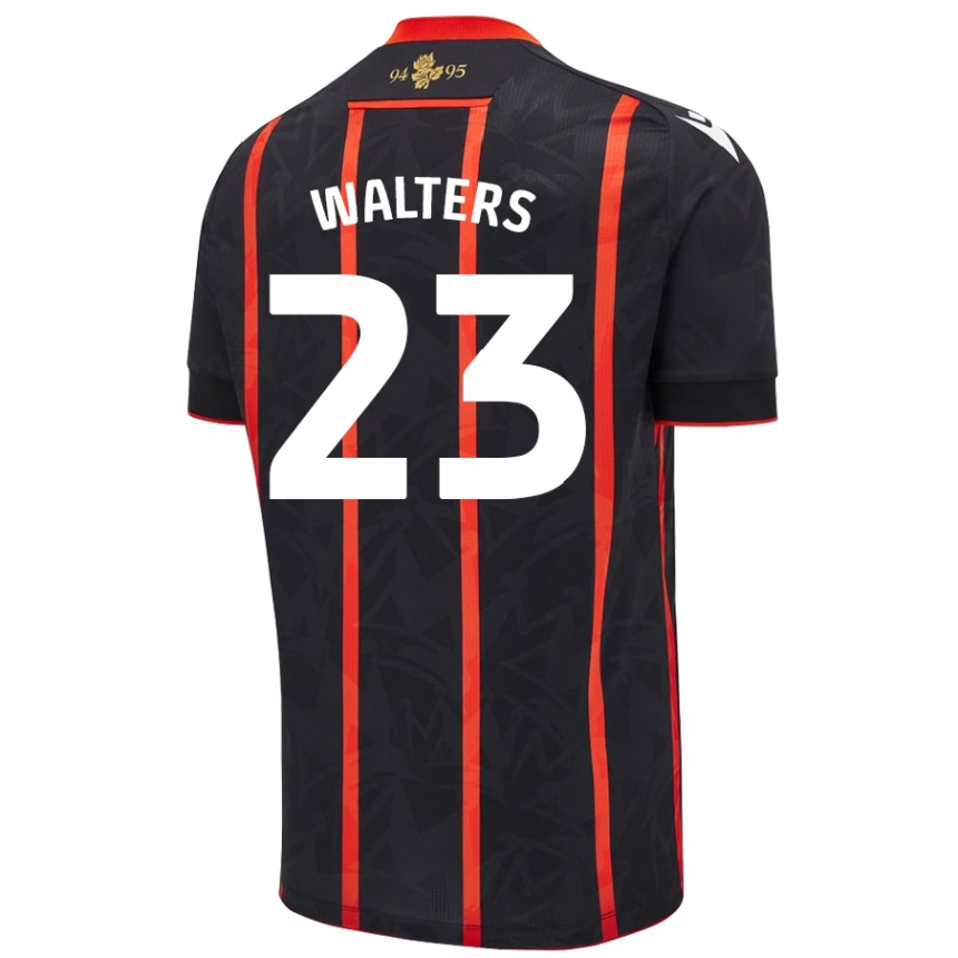 גברים כדורגל Georgia Walters #23 שחור אדום הרחק ג'רזי 2024/25