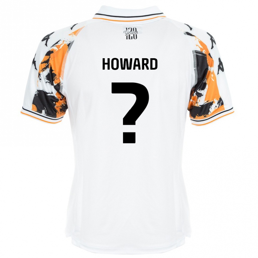 גברים כדורגל Archie Howard #0 לָבָן הרחק ג'רזי 2024/25