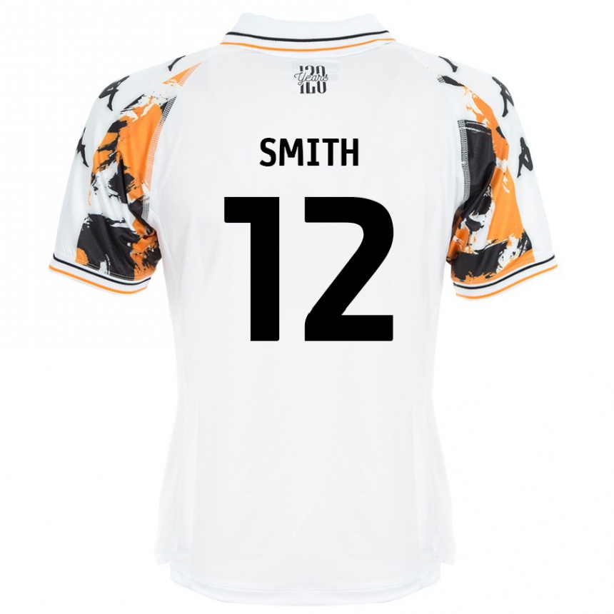 גברים כדורגל Emily Smith #12 לָבָן הרחק ג'רזי 2024/25
