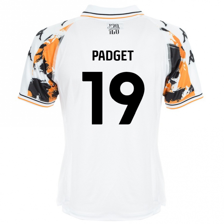 גברים כדורגל Bethany Padget #19 לָבָן הרחק ג'רזי 2024/25