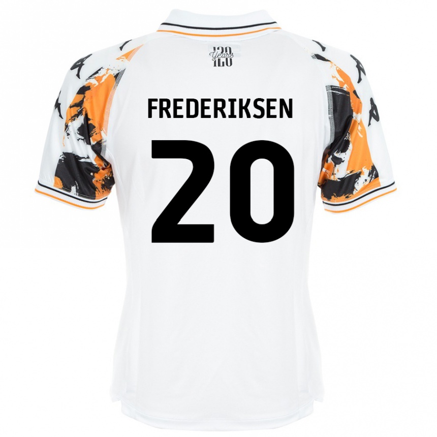 גברים כדורגל Abbey Frederiksen #20 לָבָן הרחק ג'רזי 2024/25
