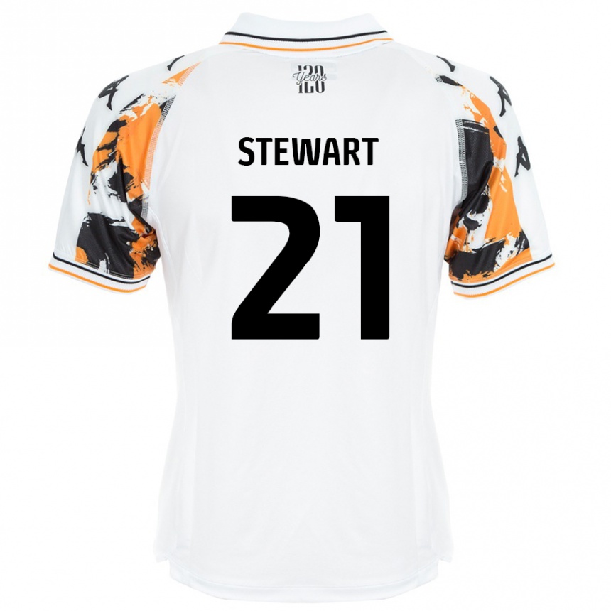 גברים כדורגל Alice Stewart #21 לָבָן הרחק ג'רזי 2024/25