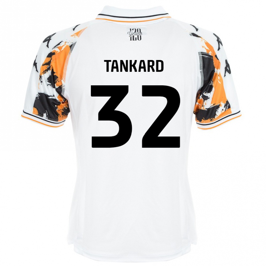 גברים כדורגל Lily Tankard #32 לָבָן הרחק ג'רזי 2024/25