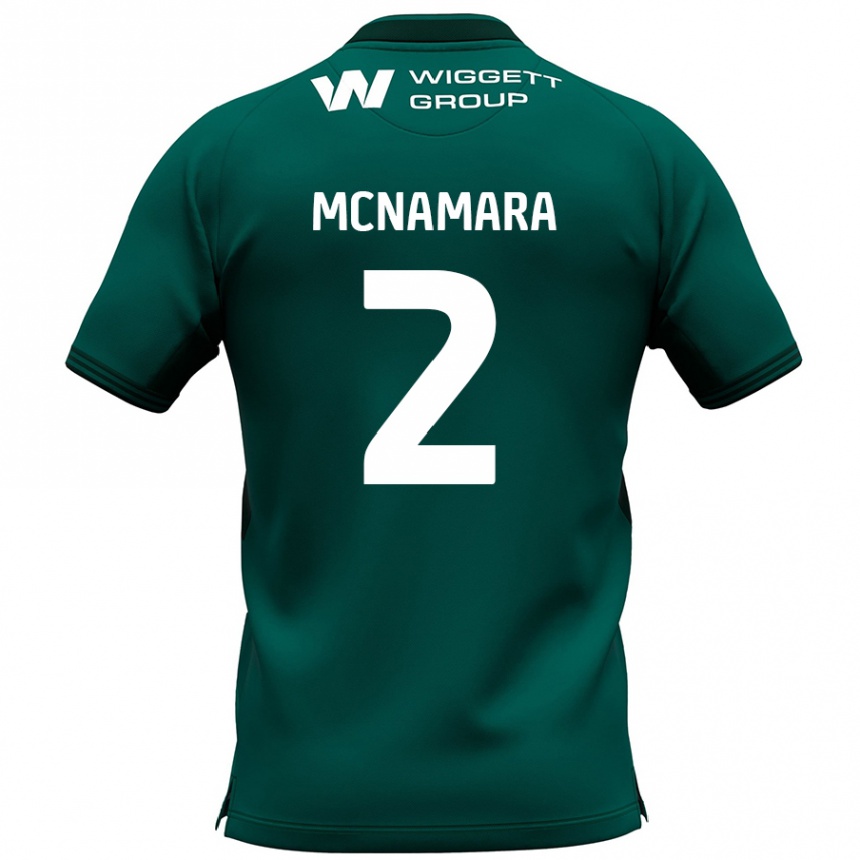 גברים כדורגל Danny Mcnamara #2 יָרוֹק הרחק ג'רזי 2024/25