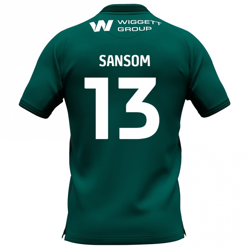 גברים כדורגל Chloe Sansom #13 יָרוֹק הרחק ג'רזי 2024/25