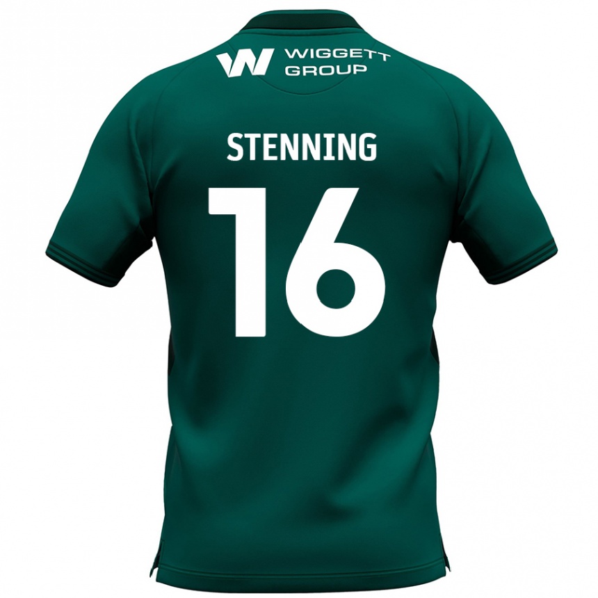גברים כדורגל Ellie Stenning #16 יָרוֹק הרחק ג'רזי 2024/25
