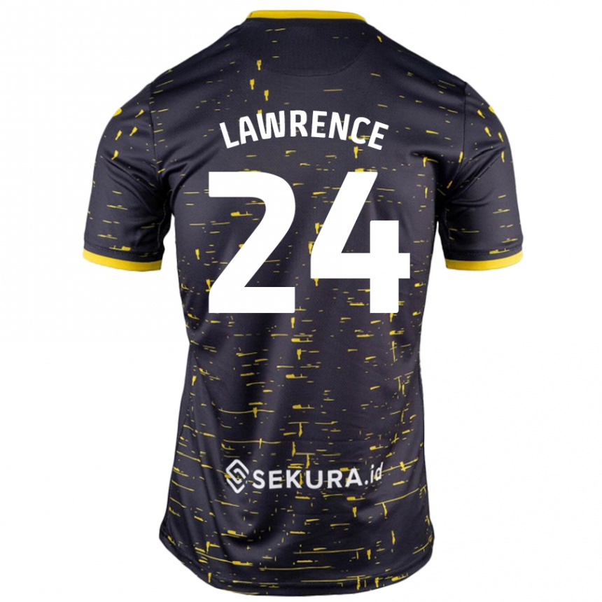 גברים כדורגל Rachel Lawrence #24 שחור צהוב הרחק ג'רזי 2024/25