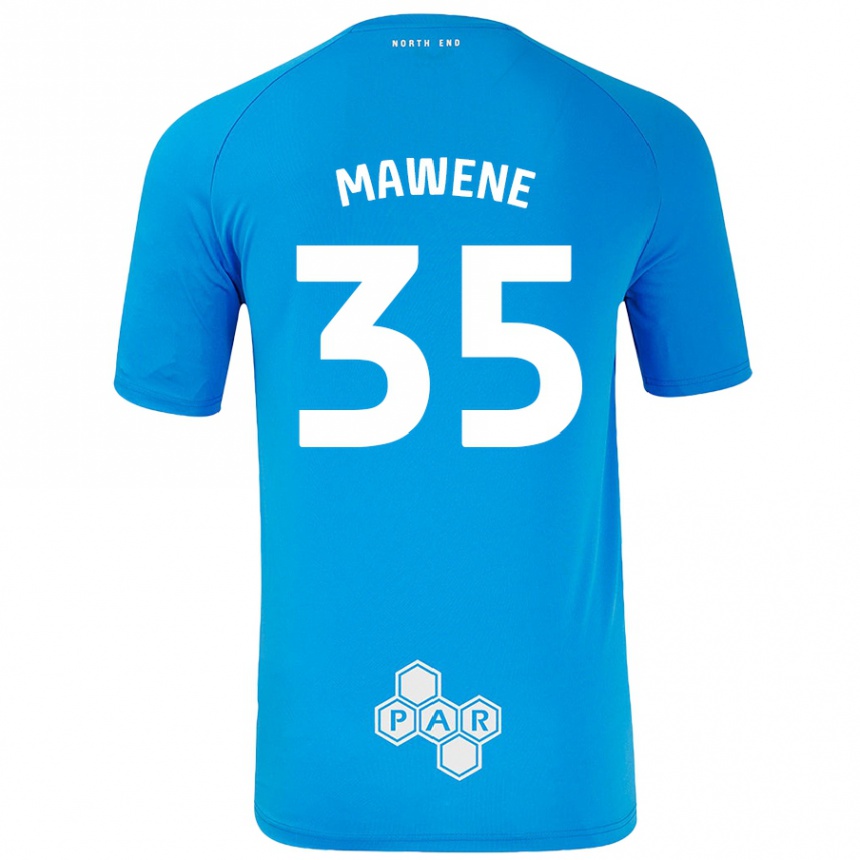 גברים כדורגל Noah Mawene #35 כחול שמיים הרחק ג'רזי 2024/25