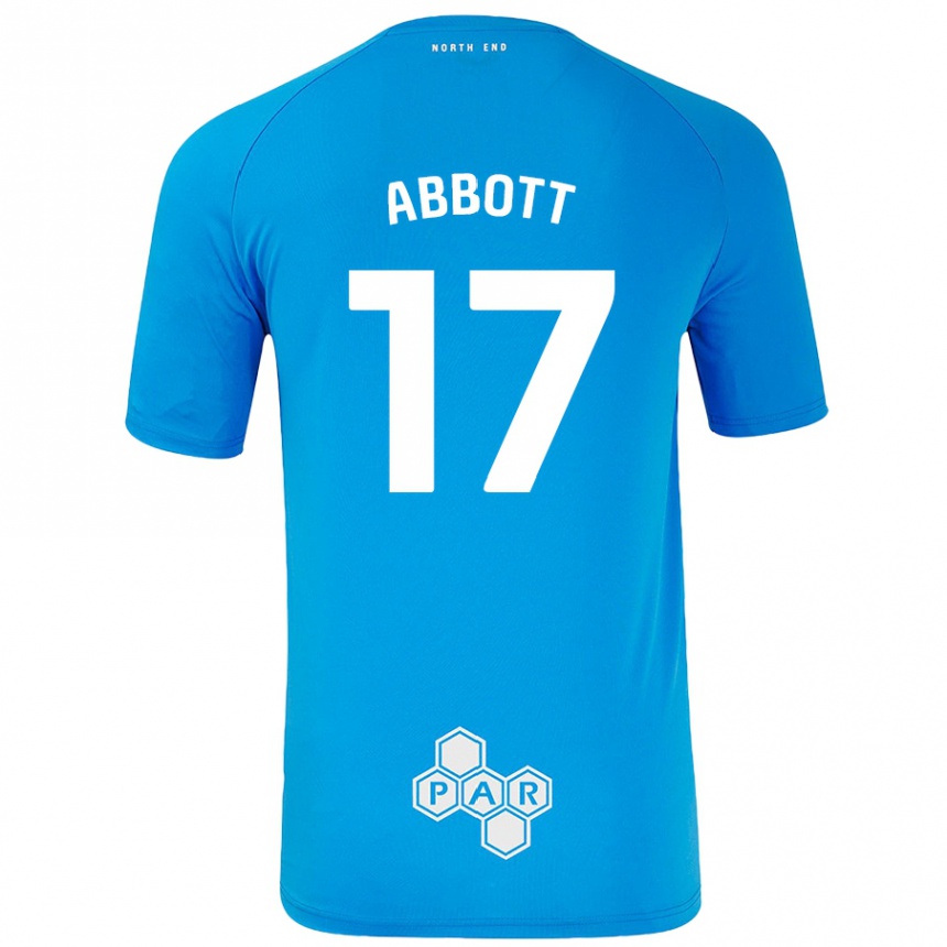 גברים כדורגל Becky Abbott #17 כחול שמיים הרחק ג'רזי 2024/25