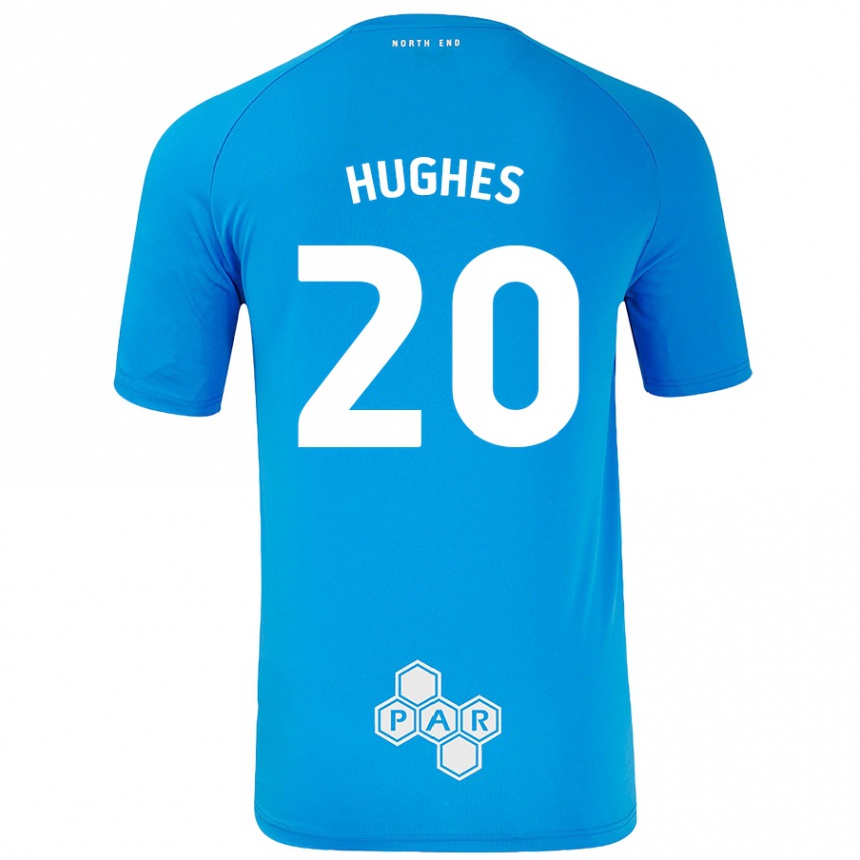 גברים כדורגל Amy Hughes #20 כחול שמיים הרחק ג'רזי 2024/25