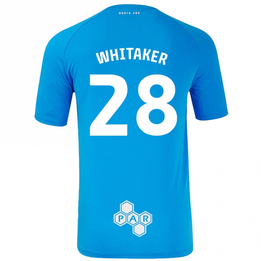 גברים כדורגל Eve Whitaker #28 כחול שמיים הרחק ג'רזי 2024/25