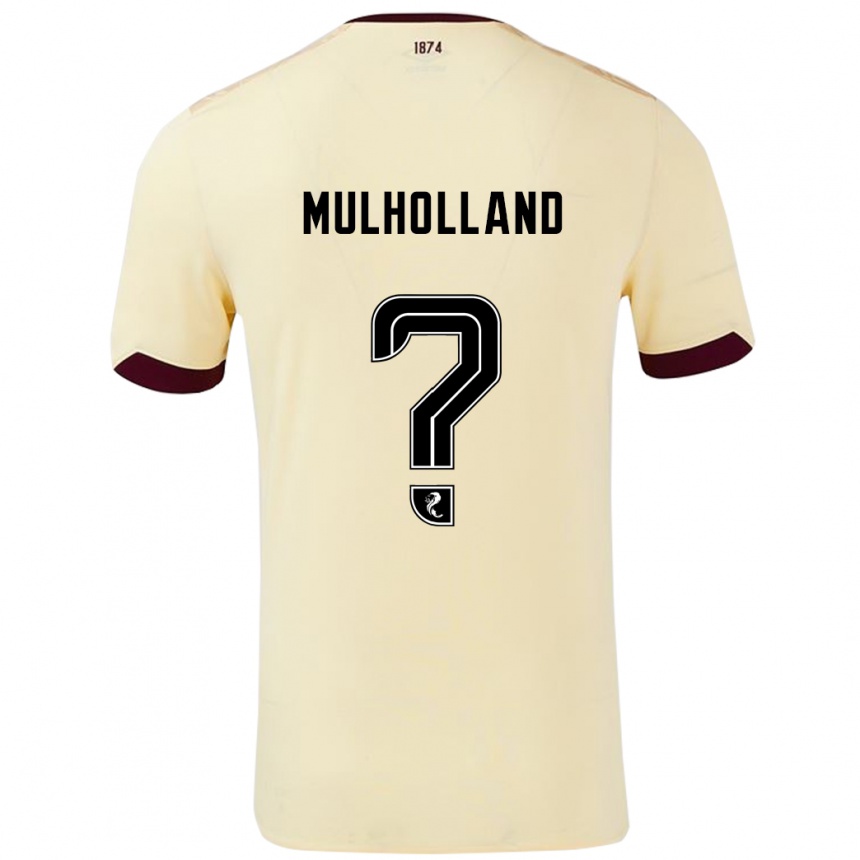 גברים כדורגל James Mulholland #0 קרם בורדו הרחק ג'רזי 2024/25