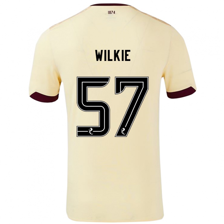 גברים כדורגל Coupar Wilkie #57 קרם בורדו הרחק ג'רזי 2024/25