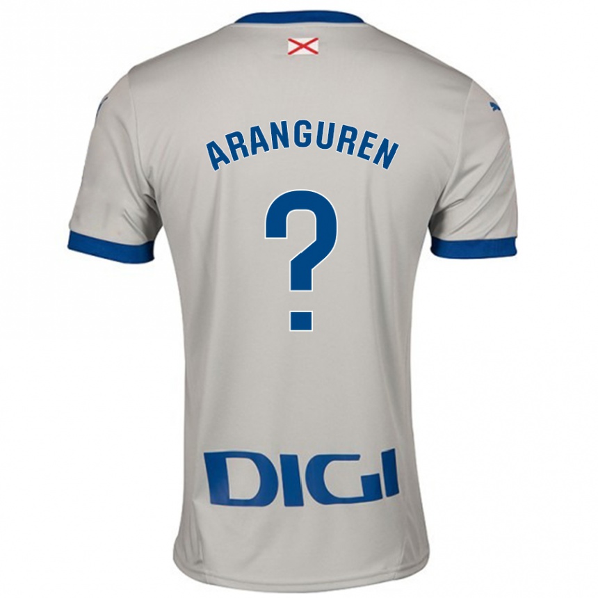 גברים כדורגל Aitor Aranguren #0 אפור בהיר הרחק ג'רזי 2024/25