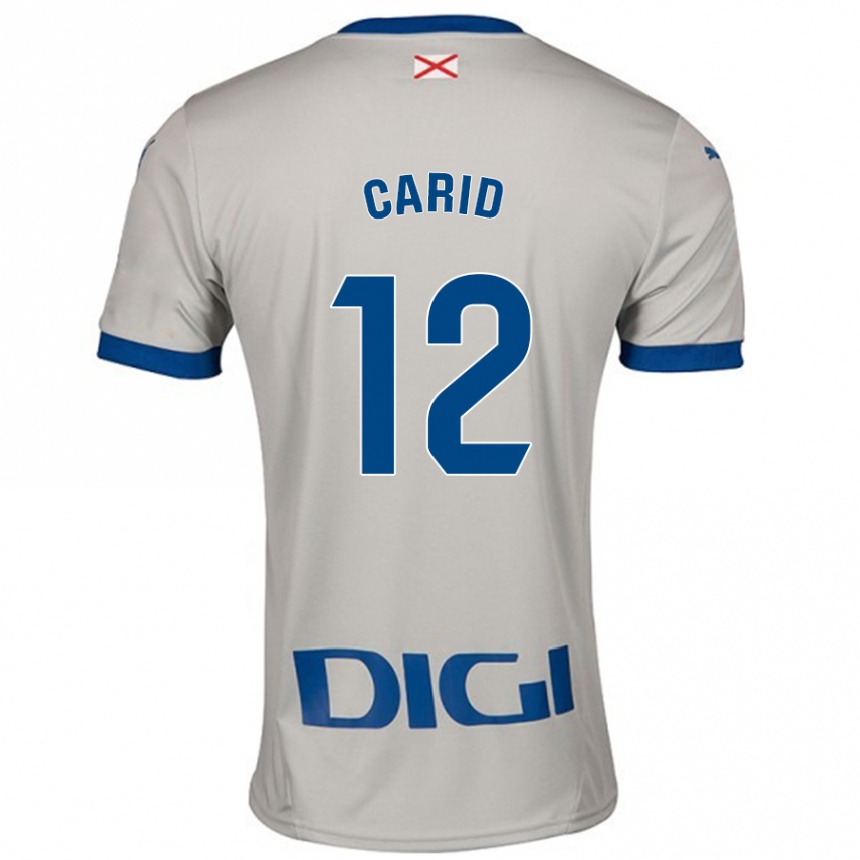 גברים כדורגל Andrea Carid #12 אפור בהיר הרחק ג'רזי 2024/25