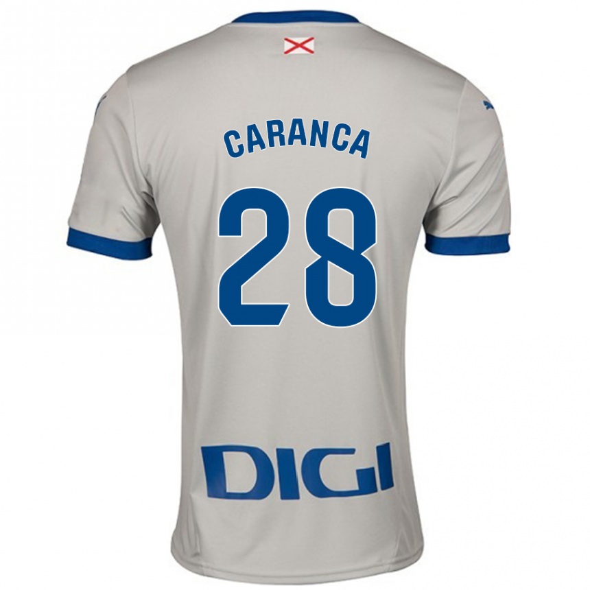 גברים כדורגל Sara Caranca #28 אפור בהיר הרחק ג'רזי 2024/25