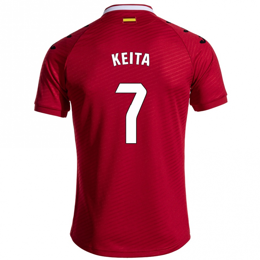 גברים כדורגל Abdoulaye Keita #7 אדום כהה הרחק ג'רזי 2024/25