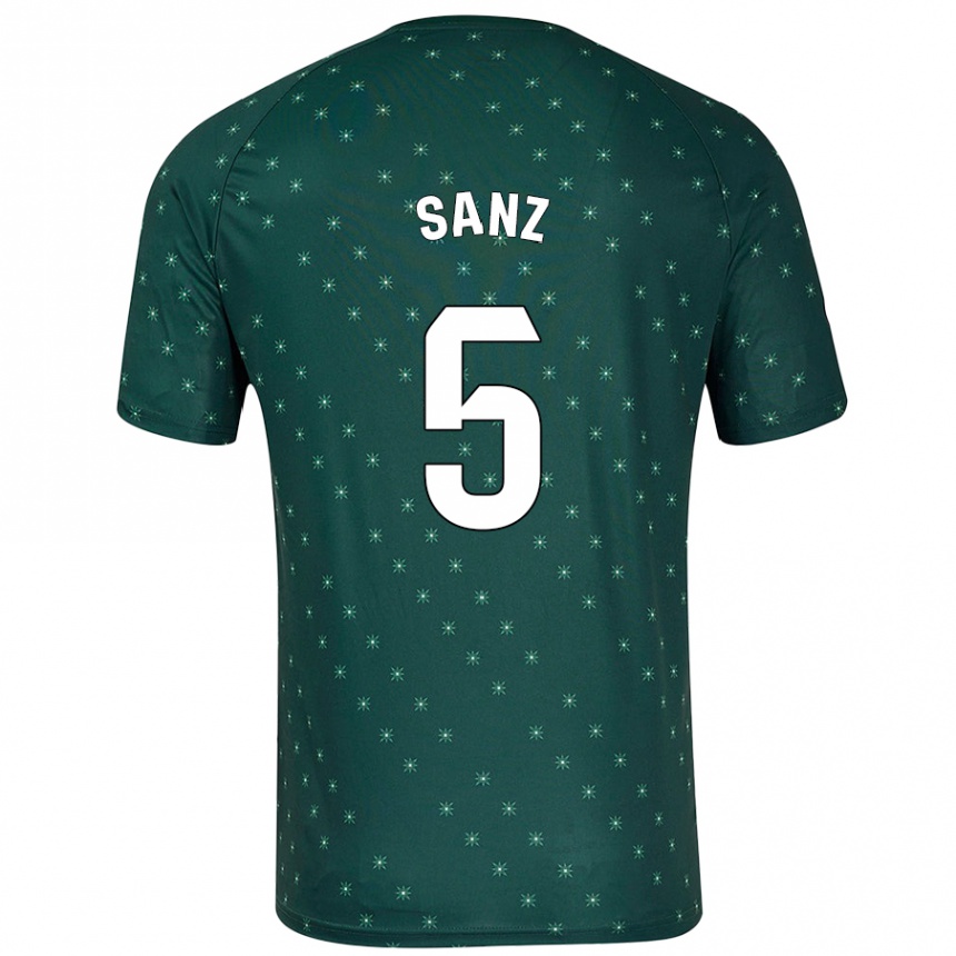 גברים כדורגל Paco Sanz #5 ירוק כהה הרחק ג'רזי 2024/25