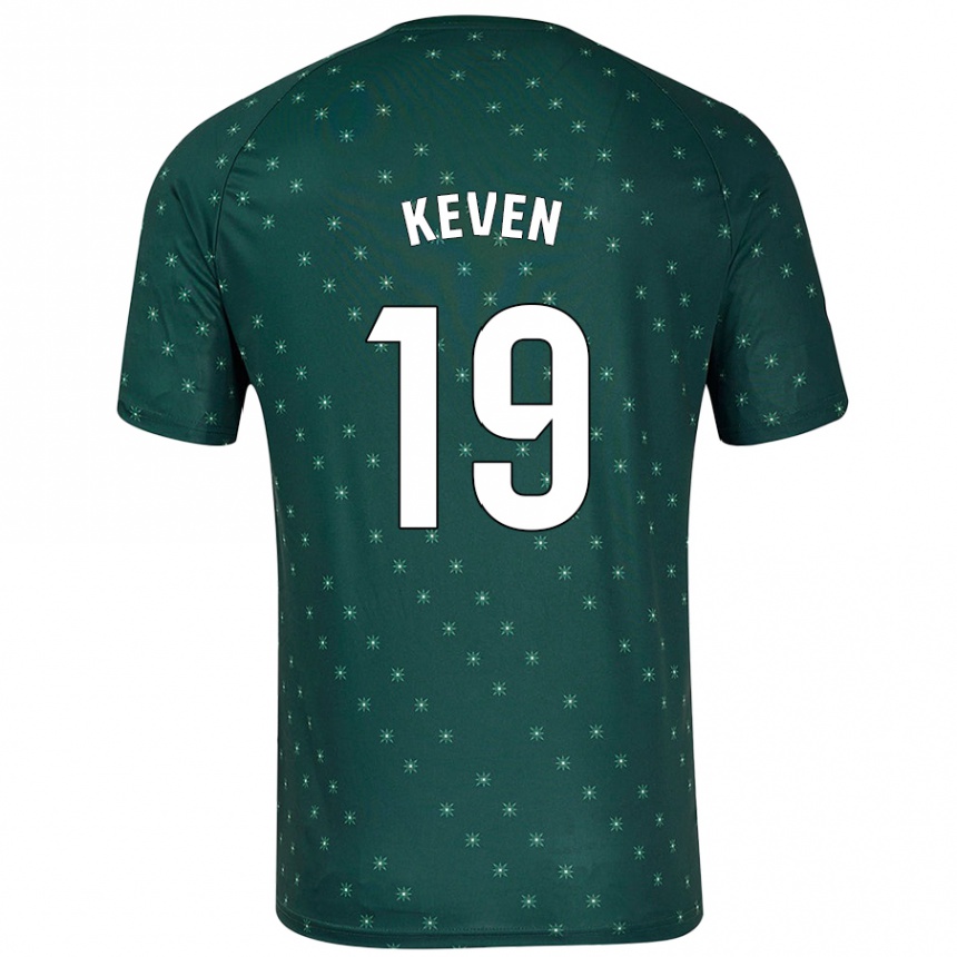 גברים כדורגל Keven #19 ירוק כהה הרחק ג'רזי 2024/25