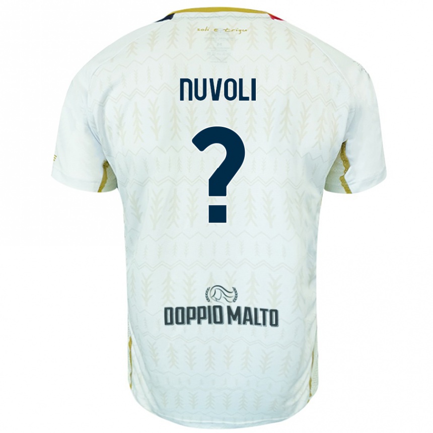 גברים כדורגל Matteo Nuvoli #0 לָבָן הרחק ג'רזי 2024/25