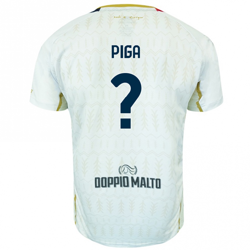 גברים כדורגל Renato Piga #0 לָבָן הרחק ג'רזי 2024/25