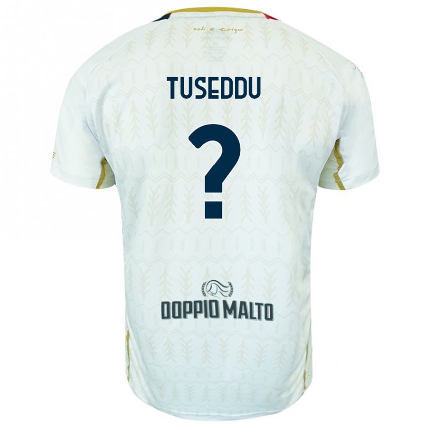 גברים כדורגל Alessio Tuseddu #0 לָבָן הרחק ג'רזי 2024/25