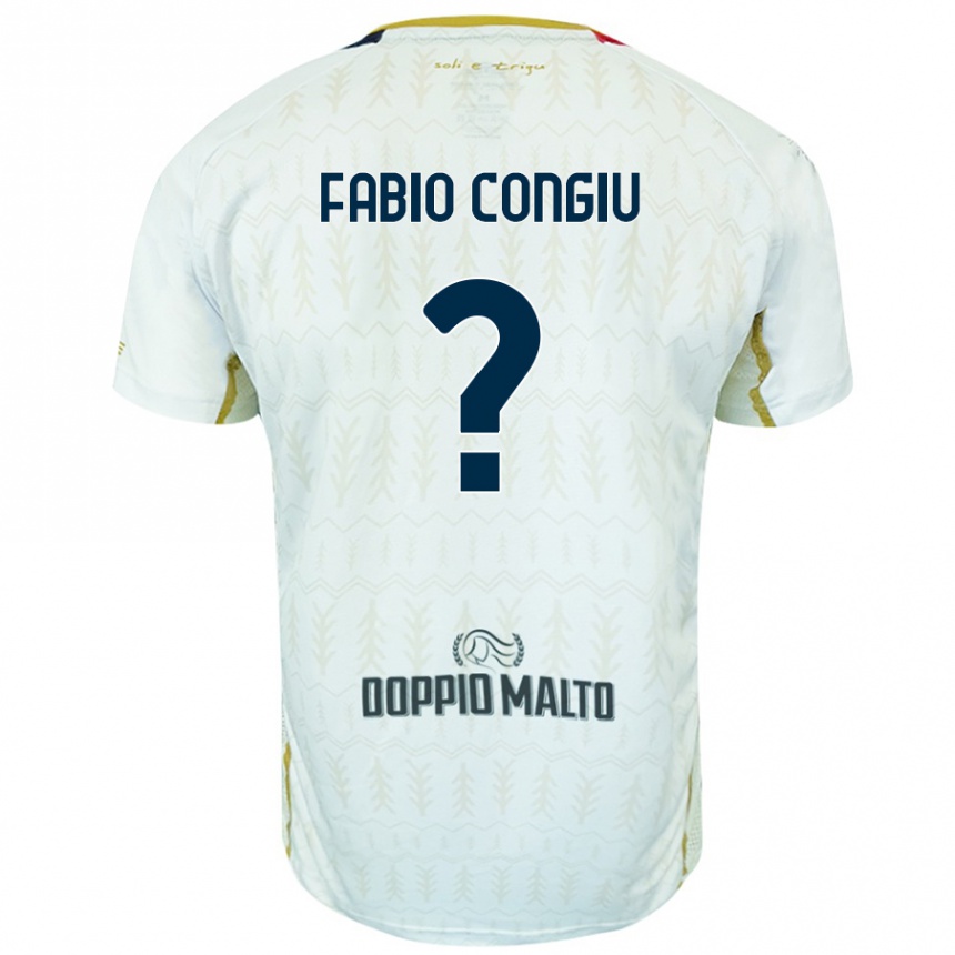 גברים כדורגל Fabio Congiu #0 לָבָן הרחק ג'רזי 2024/25