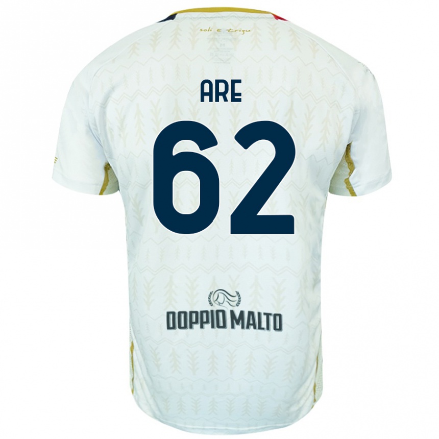 גברים כדורגל Emmanuele Are #62 לָבָן הרחק ג'רזי 2024/25