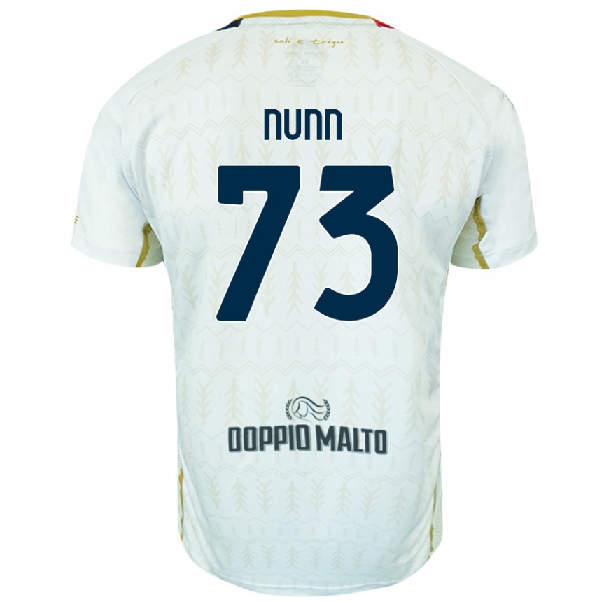 גברים כדורגל Jack Nunn #73 לָבָן הרחק ג'רזי 2024/25