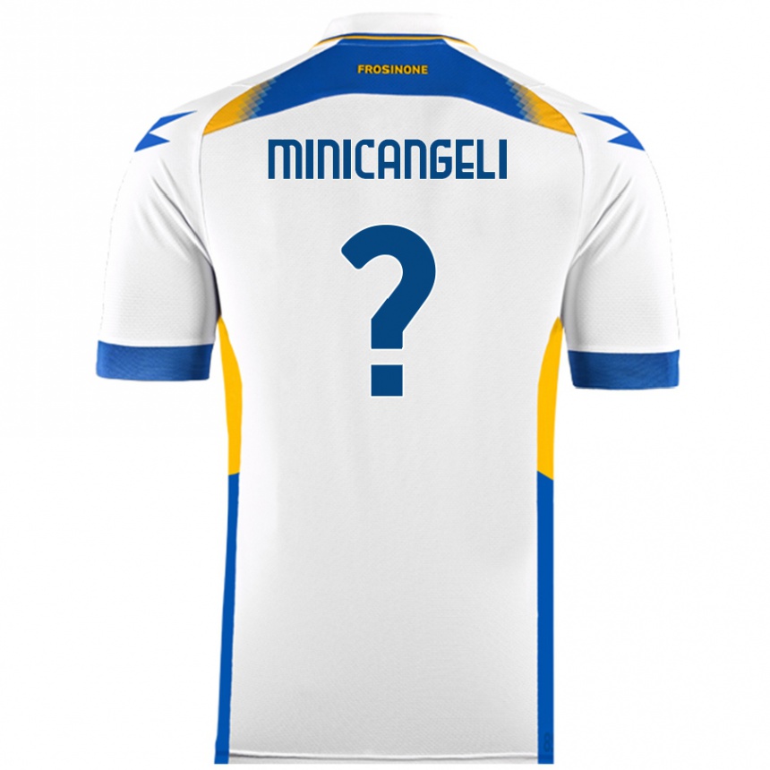 גברים כדורגל Francesco Minicangeli #0 לָבָן הרחק ג'רזי 2024/25