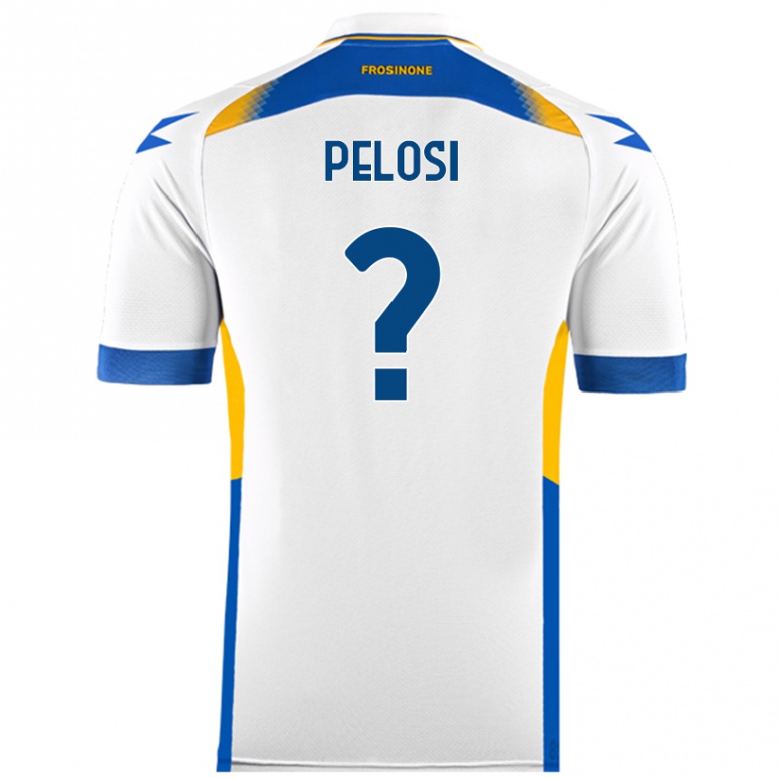 גברים כדורגל Dario Pelosi #0 לָבָן הרחק ג'רזי 2024/25