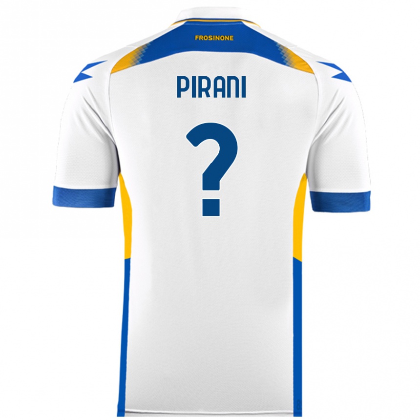 גברים כדורגל Simone Pirani #0 לָבָן הרחק ג'רזי 2024/25