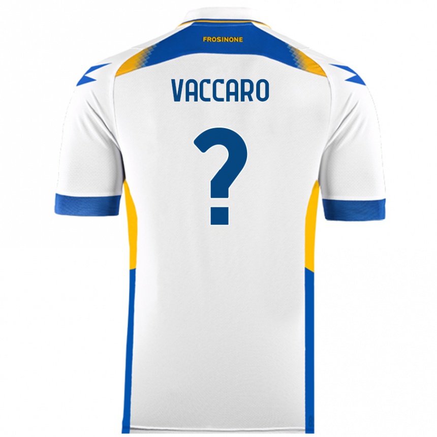 גברים כדורגל Cristian Vaccaro #0 לָבָן הרחק ג'רזי 2024/25