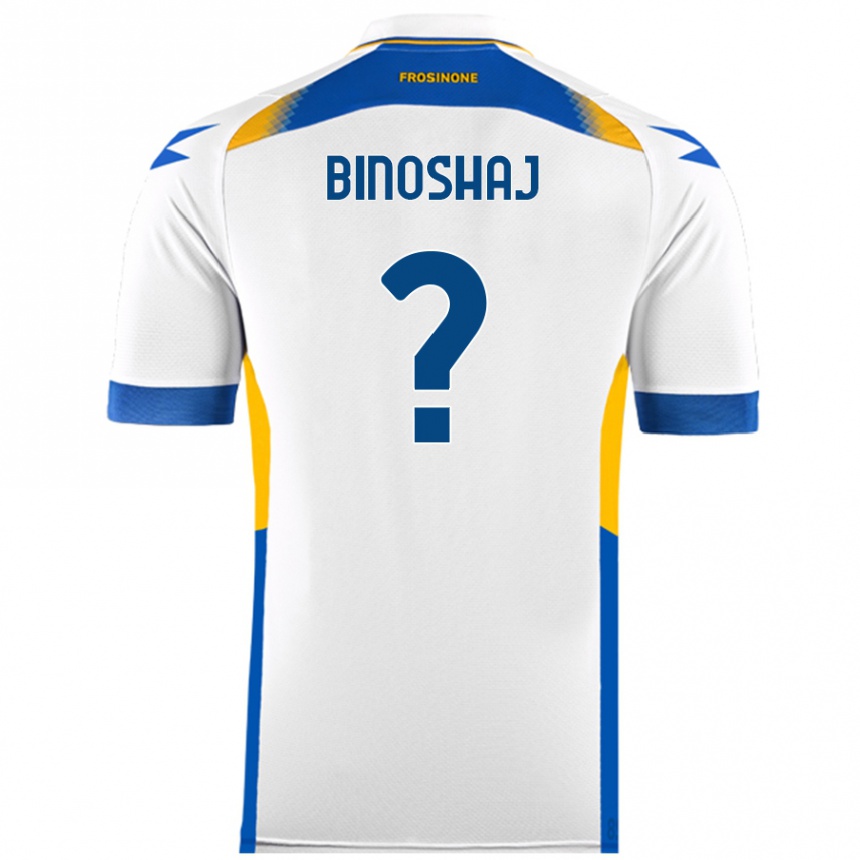 גברים כדורגל Samuele Binoshaj #0 לָבָן הרחק ג'רזי 2024/25