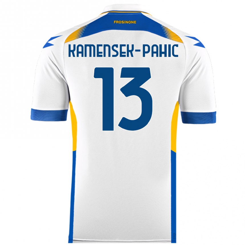 גברים כדורגל Matjaz Kamensek-Pahic #13 לָבָן הרחק ג'רזי 2024/25