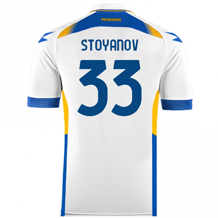 גברים כדורגל Steliyan Stoyanov #33 לָבָן הרחק ג'רזי 2024/25