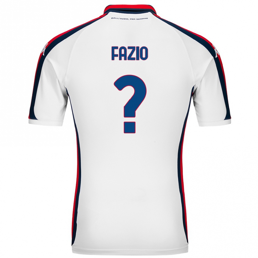 גברים כדורגל Lorenzo Fazio #0 לָבָן הרחק ג'רזי 2024/25