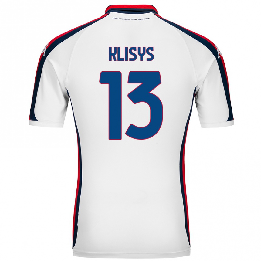 גברים כדורגל Lukas Klisys #13 לָבָן הרחק ג'רזי 2024/25